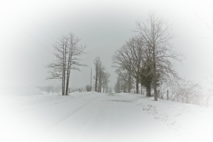 winter snow in rural Ontario