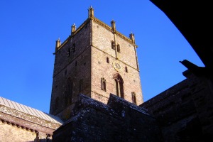 church clock tower Pembrokeshire Wales