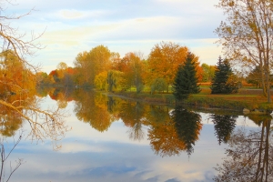 autumn reflections on the river