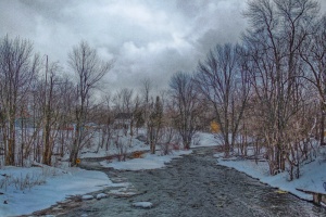 Raisin River at Martintown, Glengarry Ontario spring