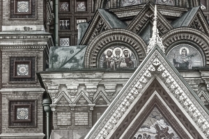 architecture detail church of the savior on spilled blood